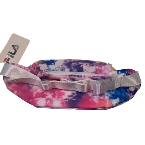 Fila Jamie Tie Dye NWT Fanny Pack Belt Bag $25 Two Zipper Pockets - Picture 4 of 5